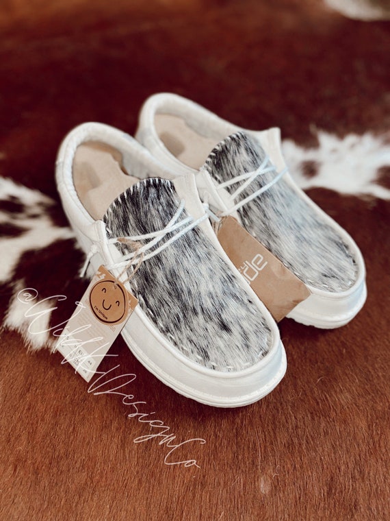 Mens Custom Hey Dude Shoes Cowhide Hey 