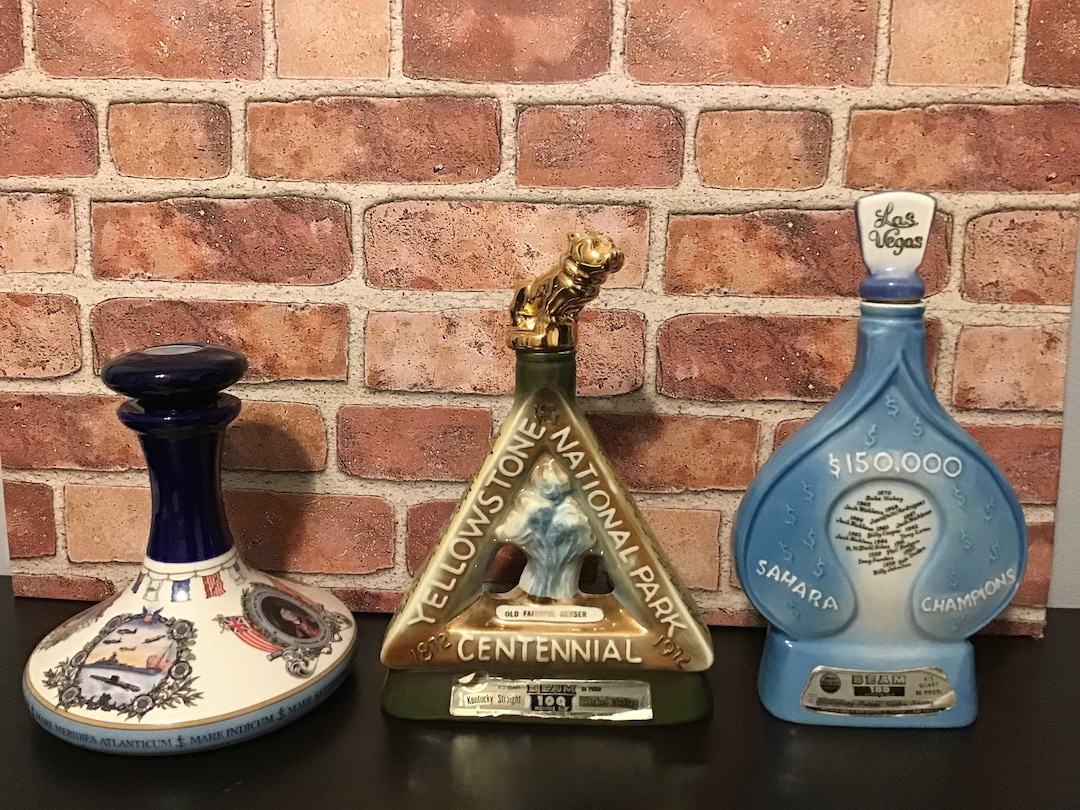 Yellowstone National Park Decanter or Pussers Rum British Navy Decanter