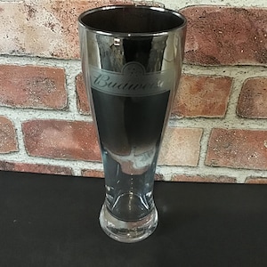 Budweiser 9” Pilsner Chrome Beer Glass 2000Anhheuser-Busch
