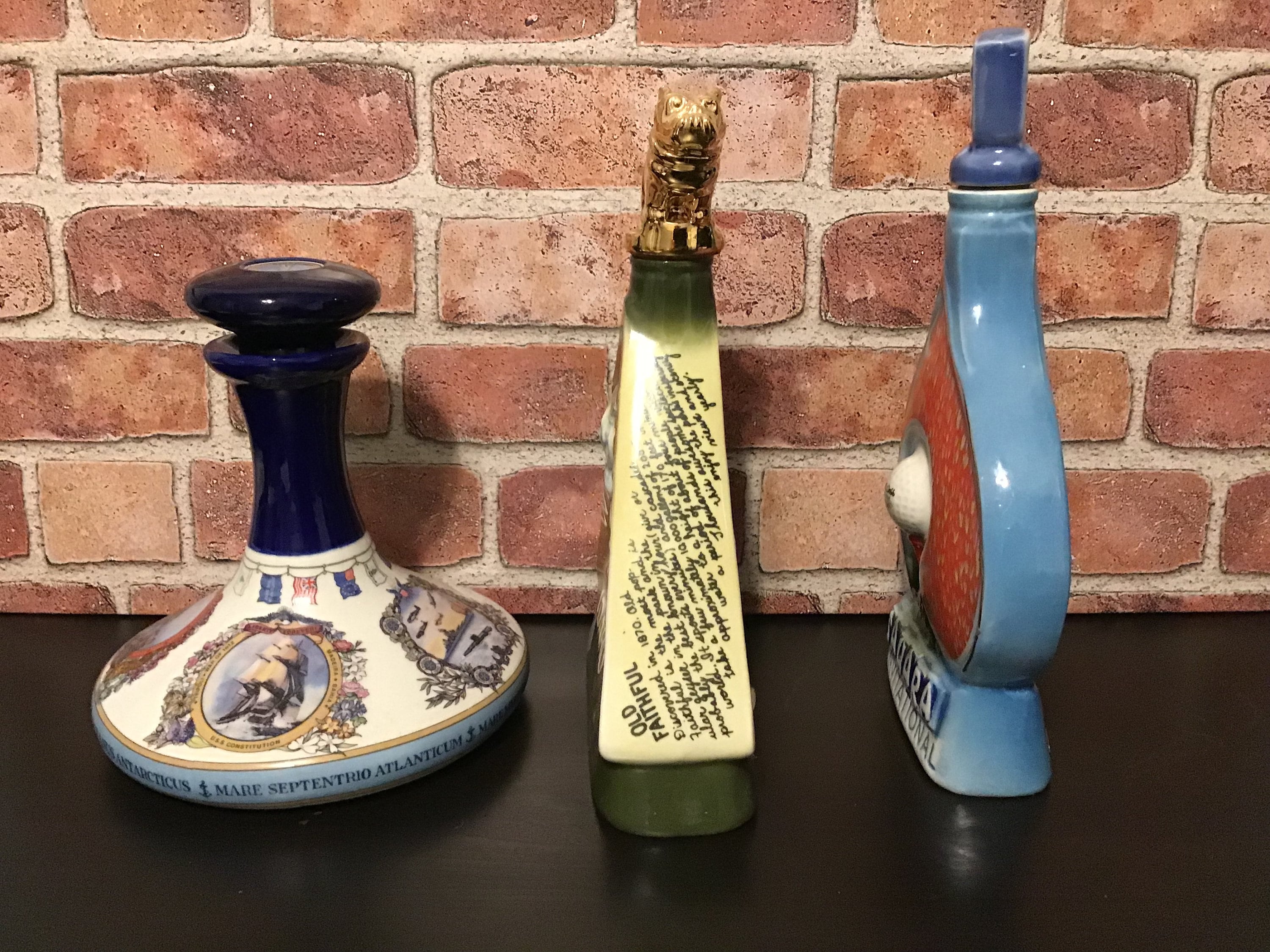 Yellowstone National Park Decanter or Pussers Rum British Navy Decanter