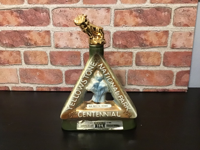 Yellowstone National Park Decanter or Pussers Rum British Navy Decanter