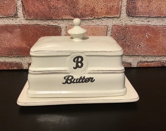 Butter Dish with Cover Signature Housewares Word Collection