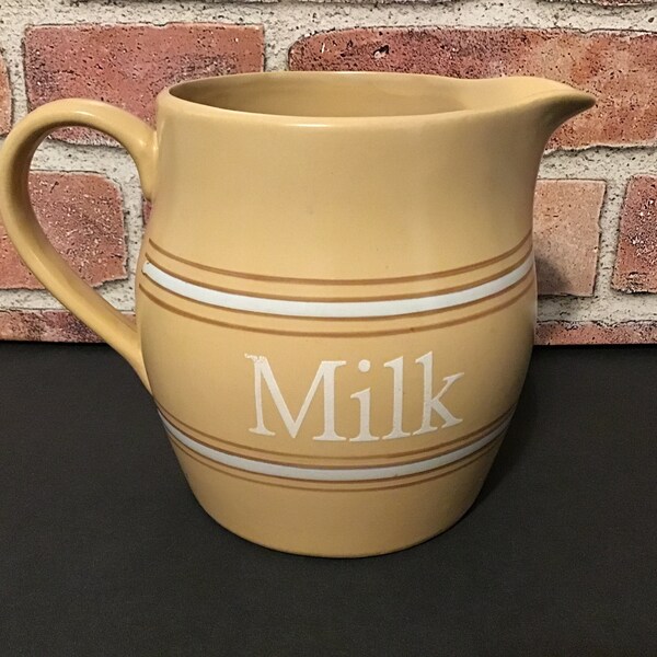 Yellow Ware Pitcher Etsy