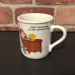 Hallmark Mug Mates Keep Your Shoulder To The Wheel, Keep your Nose To The Grindstone Coffee Tea Mug Vintage Mug