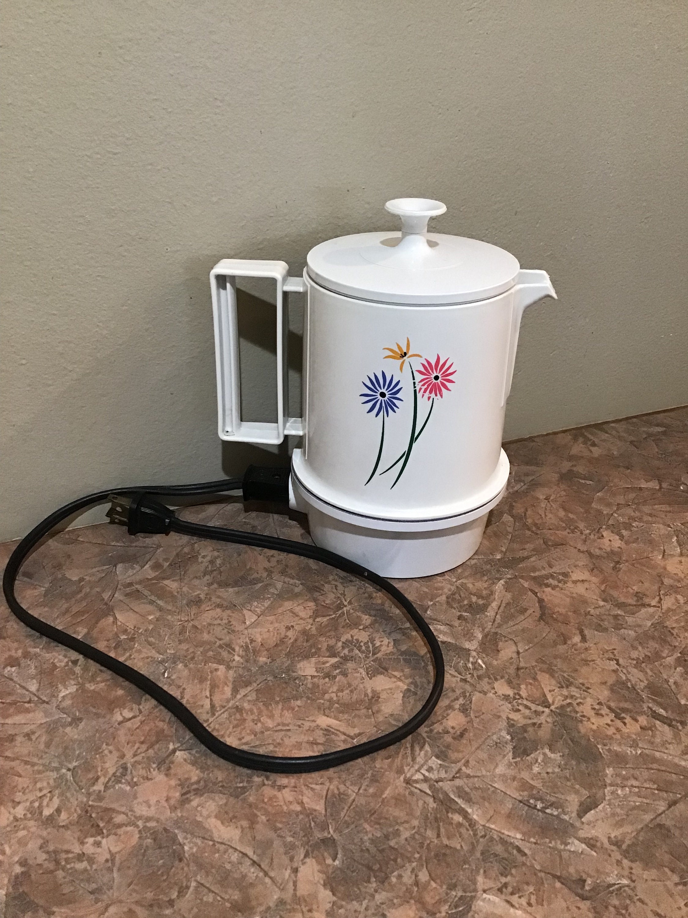 Vintage Regal 5 Cup Poly Hotpot Hot Water Kettle Flower Etsy