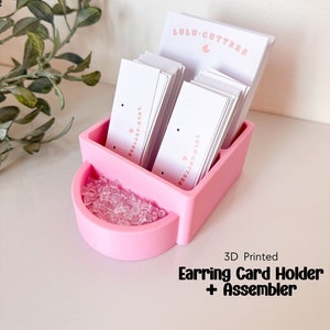 Earring Card Holder + Assembler Stand 3D Printed
