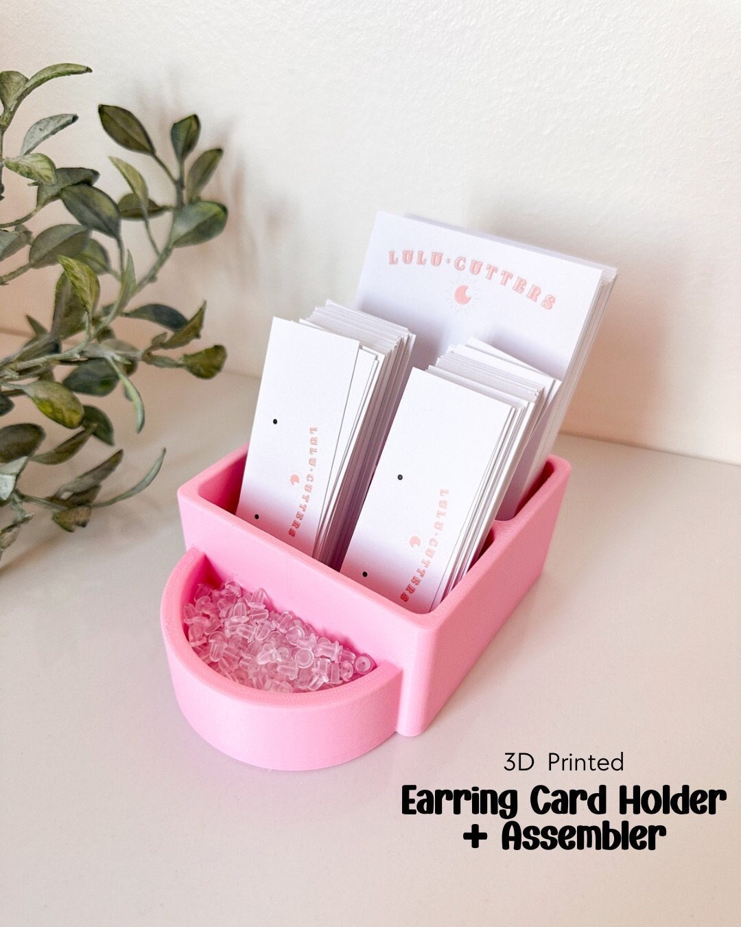 Earring Card Holder + Assembler Stand 3D Printed