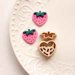Heart Shaped Strawberry Clay Cutter Set