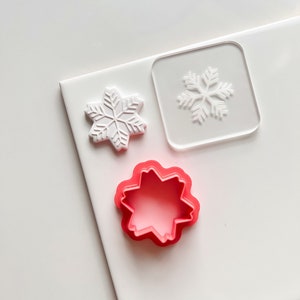 Snowflake Texture Tile + Cutter | Clay Cutters