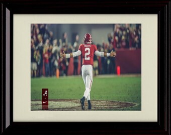 Goes up High Portrait Alabama Crimson Tide Julio Jones Autograph Replica Super Print
