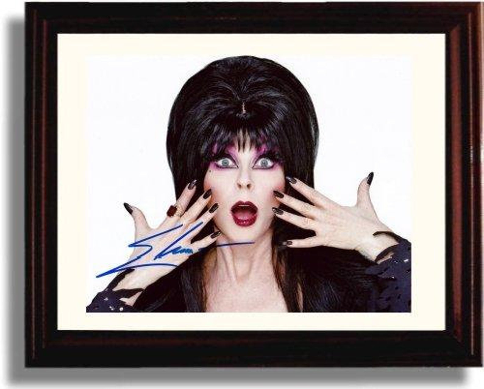 Framed Elvira Autograph Promo Print Cassandra Peterson | Etsy