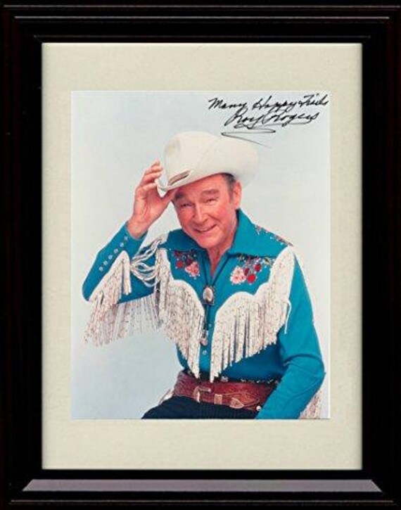Framed Roy Rogers Autograph Promo Print | Etsy