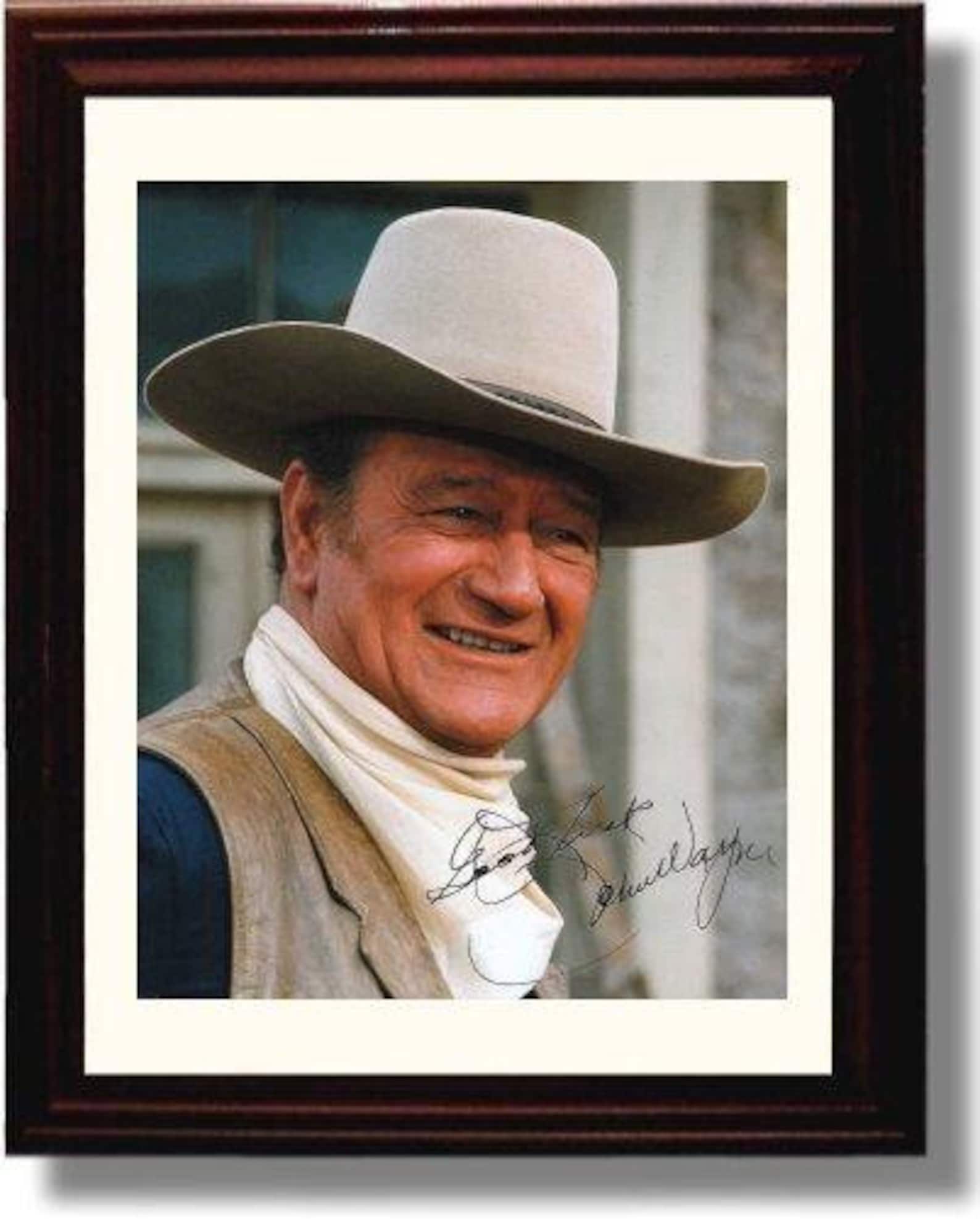 Framed John Wayne Autograph Promo Print The Duke Etsy