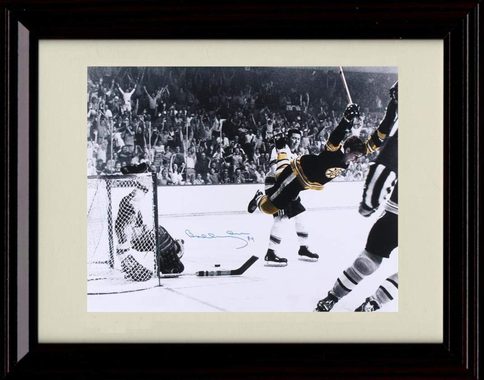 Framed Bobby Orr Autograph Replica Print The Flying Goal | Etsy
