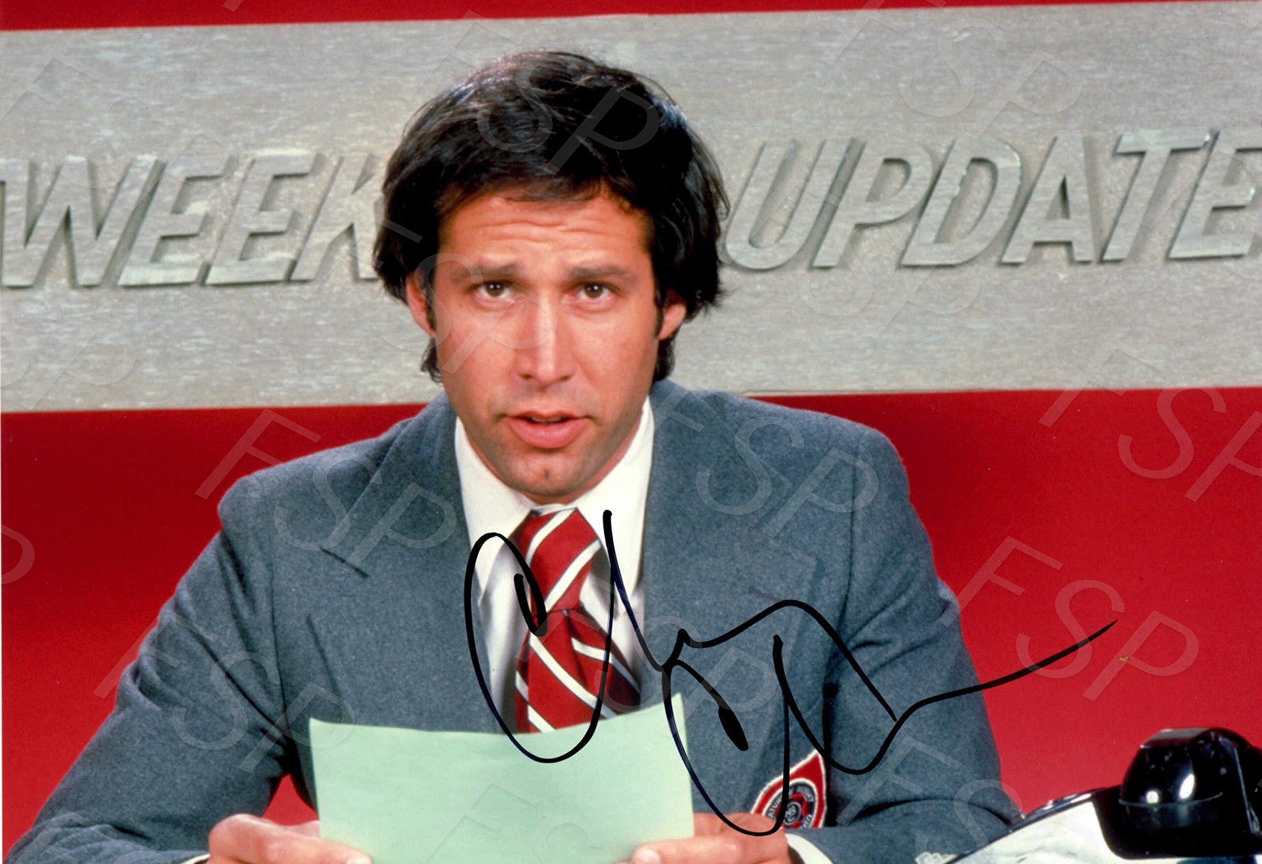 Chevy Chase Autograph Replica Poster Print Weekend Update Etsy