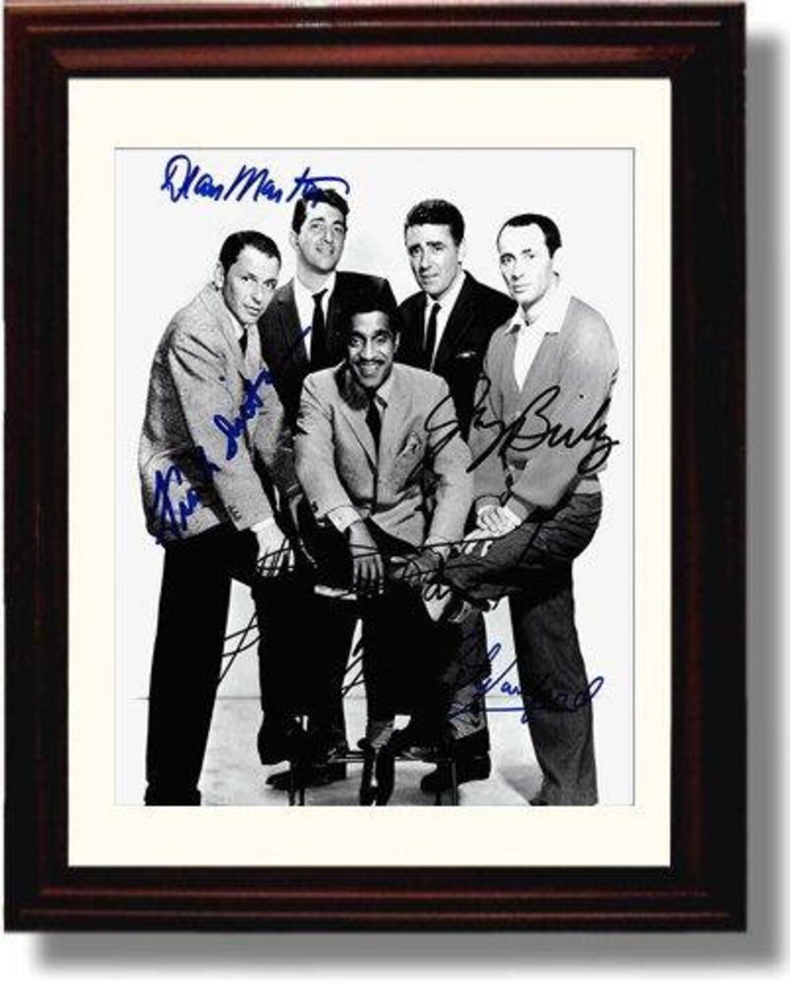 Framed Rat Pack Autograph Promo Print Etsy