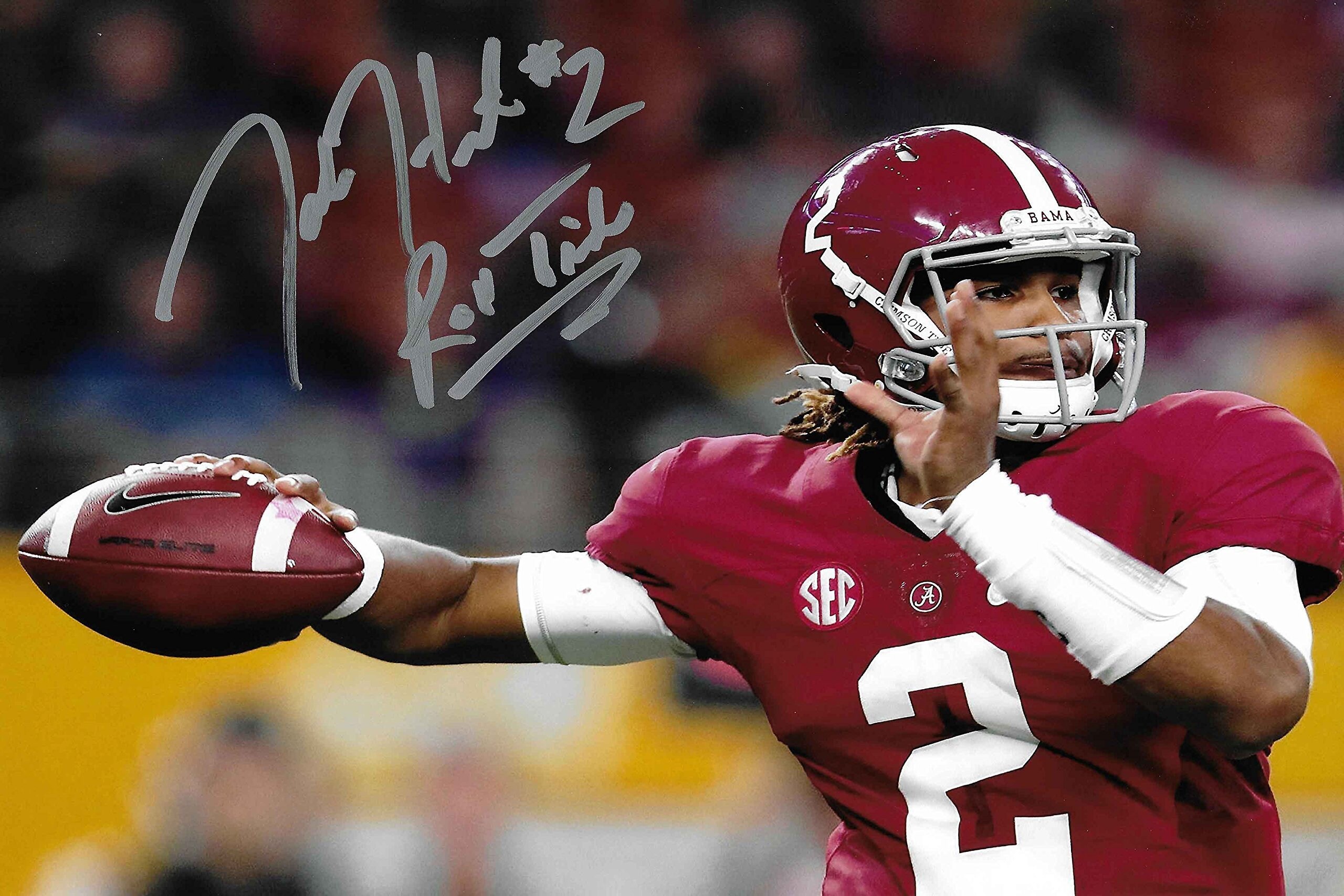 Jalen Hurts Roll Tide Autograph Replica Poster Etsy