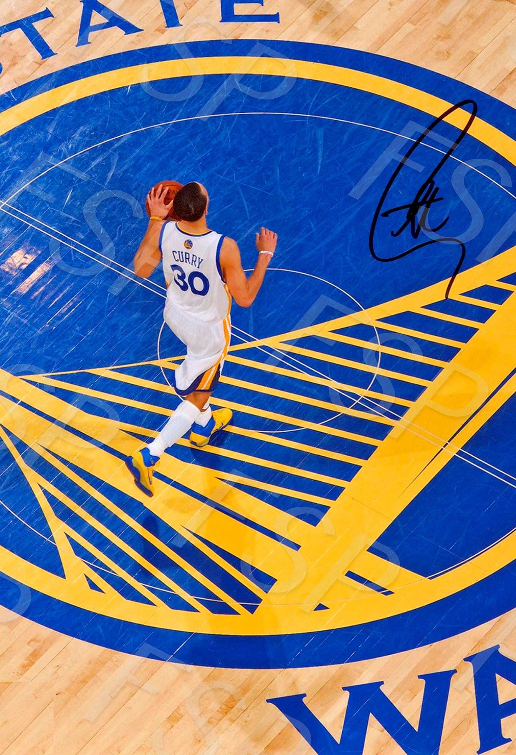 Steph Curry Autograph Replica Poster Print Golden State | Etsy