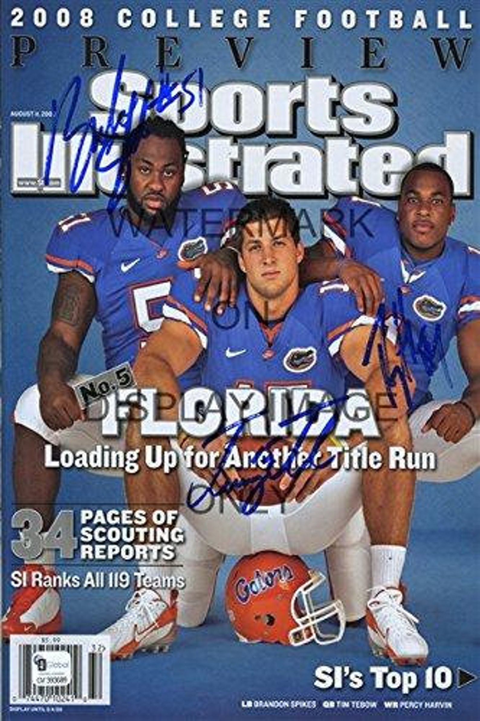 2008 Florida Gators Sports Illustrated Preview Autograph Etsy