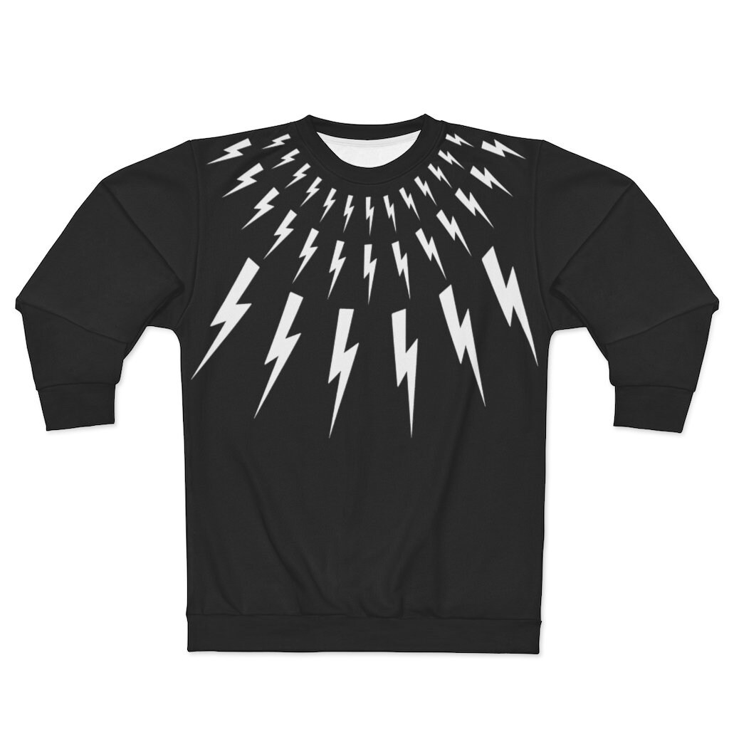Lightning Bolt Sweatshirt Unisex Front and Back / David Rose Etsy