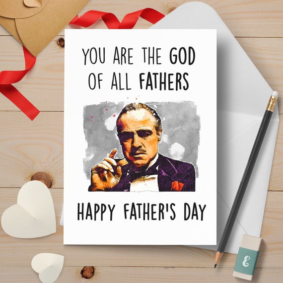 The Godfather Father's Day Card Fathers Day Card | Etsy