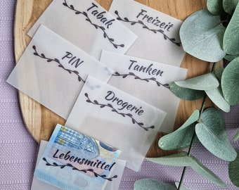 Mini Cash Stuffing Envelopes: Frosted Vellum Wallet Organizer