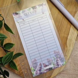 Budget Tracker A6 Einlage | Blumenmuster | Gedruckter Spartracker A6 | Cash Stuffing Planer Blatt | Sparbuch für die Sparbuchmappe