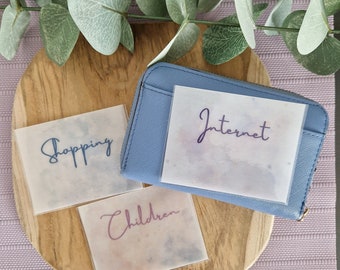 Watercolor Mini Cash Envelopes | Wallet Budget Organizer