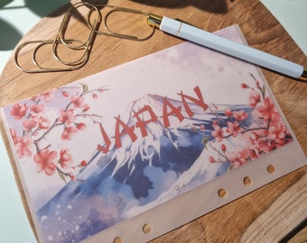 Japan Travel Vellum Cash Envelope for A6 Budget Binder