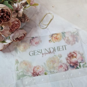 Personalisierter transparenter Blumen Pergament Bargeld Umschlag, A6 Umschlag | Pergamin Bargeldfüllung Umschlag | Ästhetische Budgetierung A6 Bargeld Umschlag