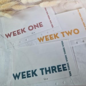 Wöchentliches Set Geldumschläge: Woche 1 bis Woche 5 + Back to Bank | Wöchentliche Budget Bargeldumschläge A6 | Pergamin Bargeldumschläge - Bargeldfüllung