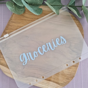Sobres de vinilo personalizados con cremallera para guardar dinero en efectivo (tamaño A5/A6/A7) / Carteras económicas / Sobres de efectivo personalizados para ahorrar y gestionar presupuestos