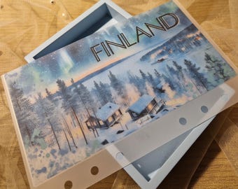 Finland Travel Vellum Cash Envelope for A6 Budget Binder