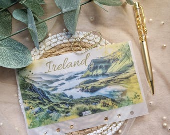 Ireland Travel Vellum Cash Envelope for A6 Budget Binder