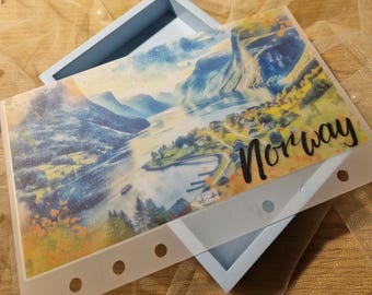 Norwegen Reise Pergament Geld Umschlag für A6 Binder