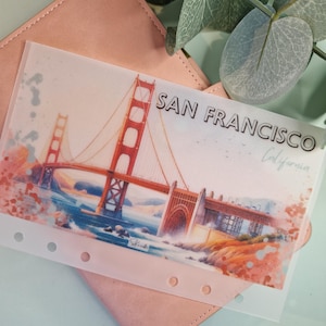San Francisco A6 Cash Füllung Umschlag für die Reise | San Francisco Travel Urlaub Cash Füllung Umschlag | Zielland San Francisco