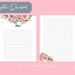 Floral Notes Sheet Printable Notes Sheet Printable 11 X 8.5 Inches, PDF ...