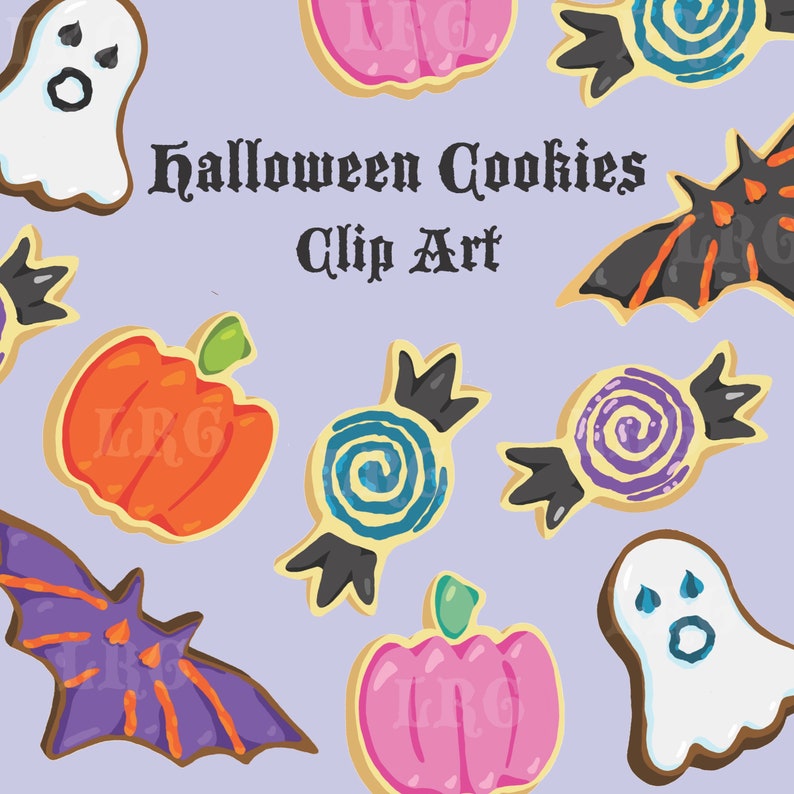 Halloween Cookies Clip Art PNG Files With Transparent Background