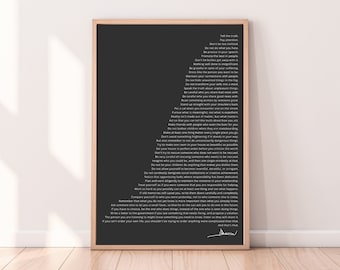 Jordan Peterson citattryck: 12 regler för livet, inspirerande väggkonst (digital nedladdning)