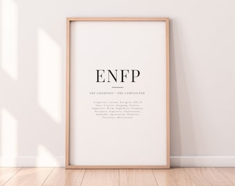 ENFP Personlighetscitat | Digitaltryck | Definition av MBTI-typ | Nedladdningsbar