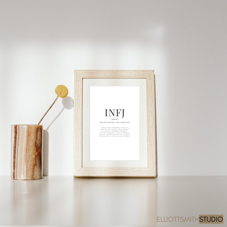 INFJ Personlighetscitat | Digitaltryck | Definition av MBTI-typ | Nedladdningsbar bild 5