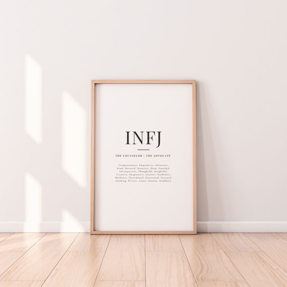 INFJ Personality Quote | Digital Print | Definition MBTI Type | Downloadable
