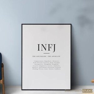 INFJ Personlighetscitat | Digitaltryck | Definition av MBTI-typ | Nedladdningsbar bild 4