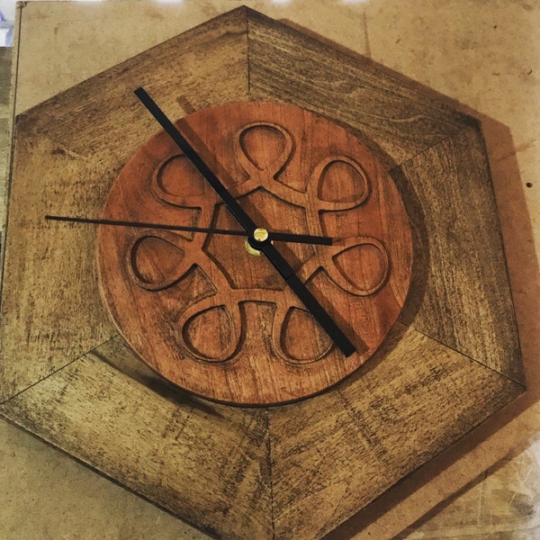 Image showcasing Reclaimed Wood Clock - Etsy UK