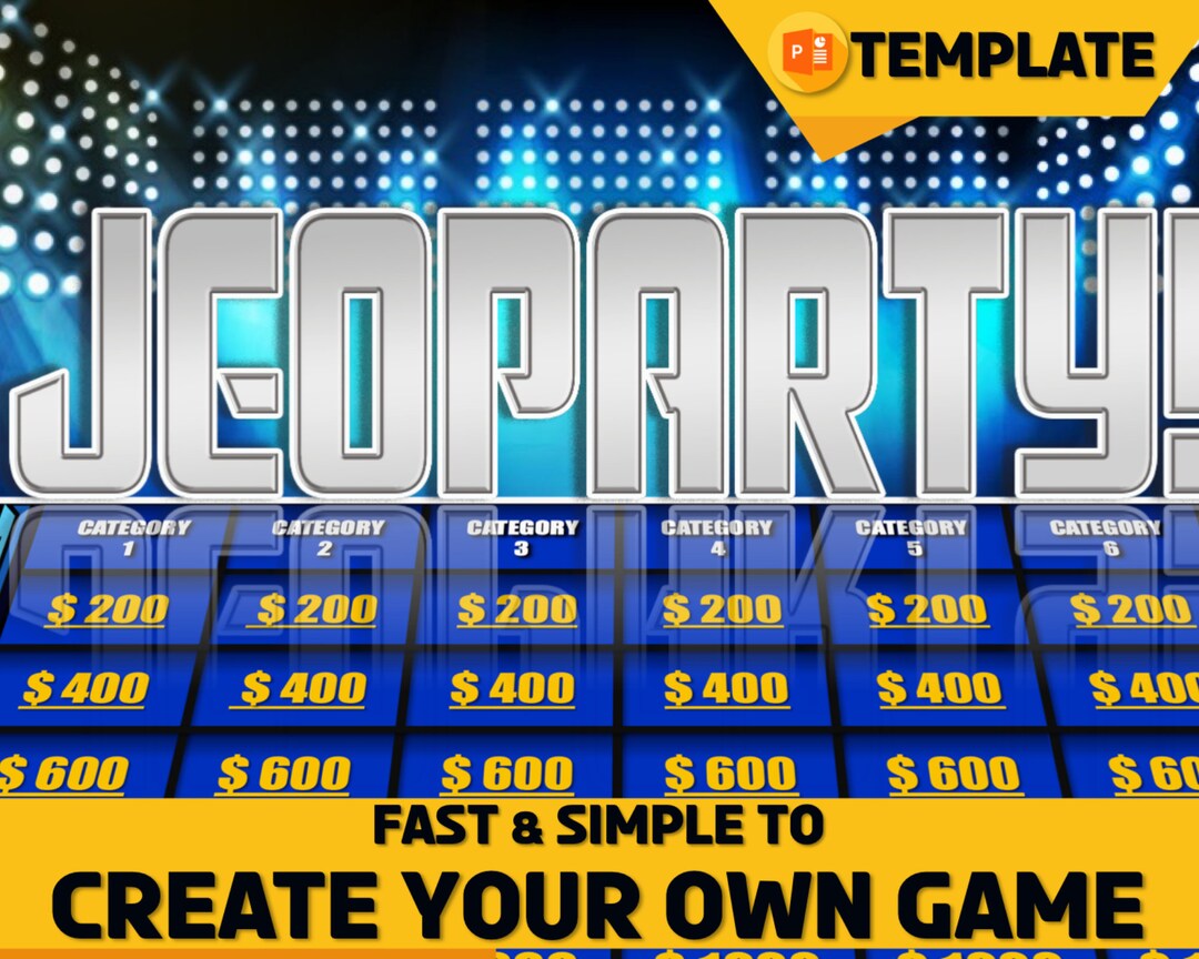 Jeoparty Game TEMPLATE Powerpoint Game Game for Zoom Etsy