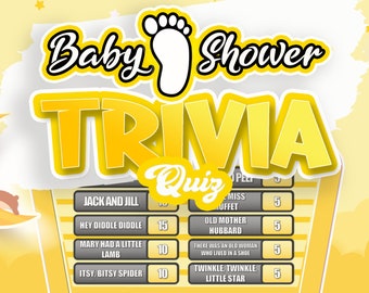 Baby Shower Trivia Quiz | BabyShower Quiz | Party Game | Games for Zoom | Mac & PC