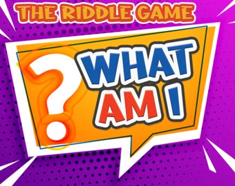 WHAT AM I - 30 Riddles and Brain Teaser | PowerPoint Game | Game for Zoom | Party Game | Game Night | Customizable Template | Mac & PC