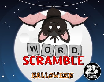 Word Scramble HALLOWEEN Jumble Anagram Game | PowerPoint Game | Party Game | Family Party Game | Games For Kids | Mac & PC