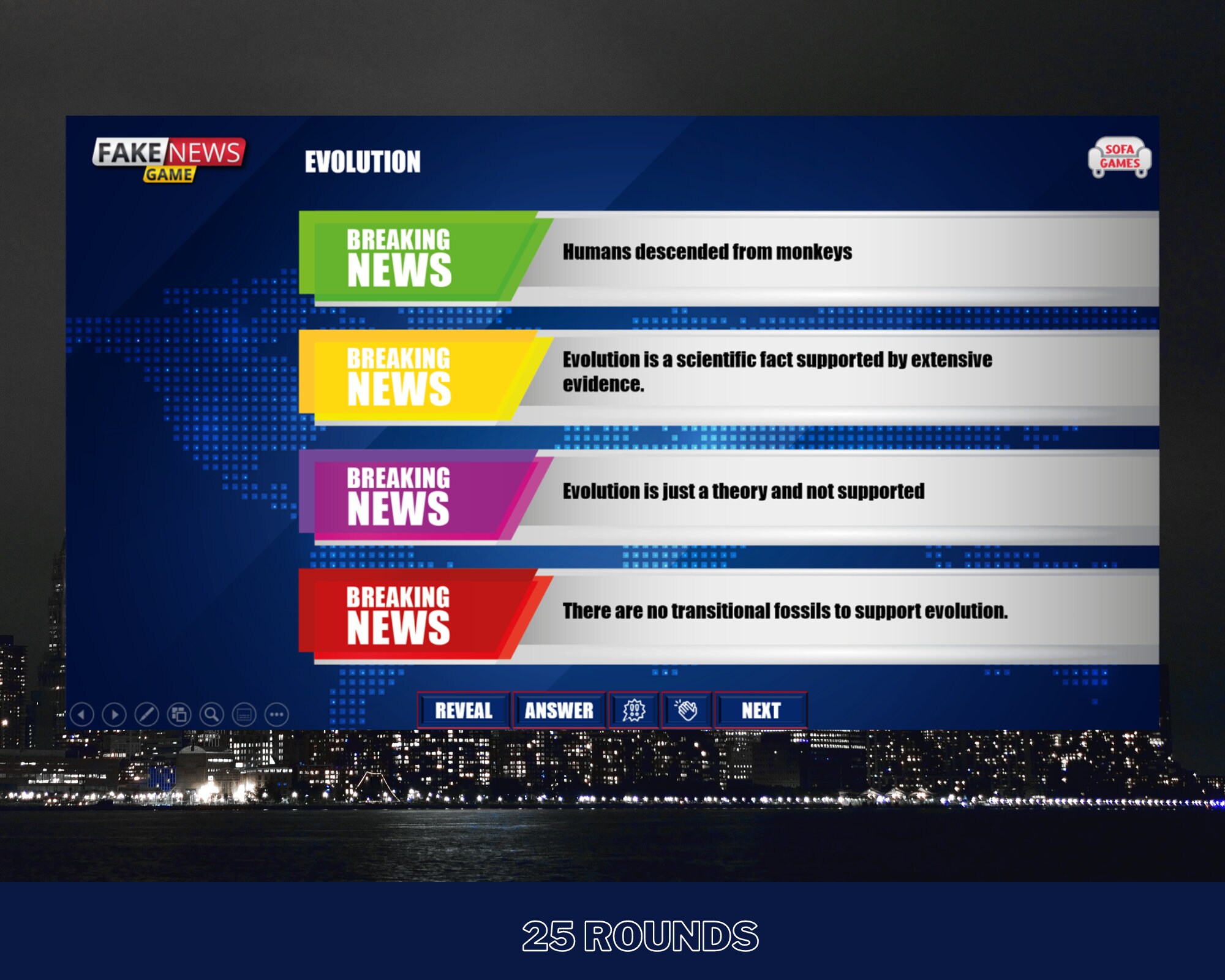 Fake News Game Powerpoint Game Family Party Game Mac & PC Etsy