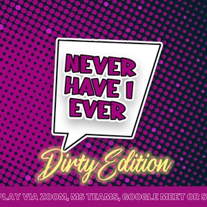 Never Have I Ever DIRTY Powerpoint Party Game Virtual Drinking Game Virtual Hen Do / Bachelorette Game Zoom Game Games for Adults image 3